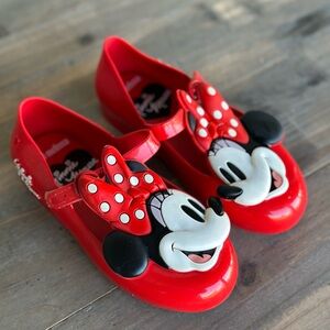 Mini Melissa Disney Minnie Mouse Red Shoes Size 12